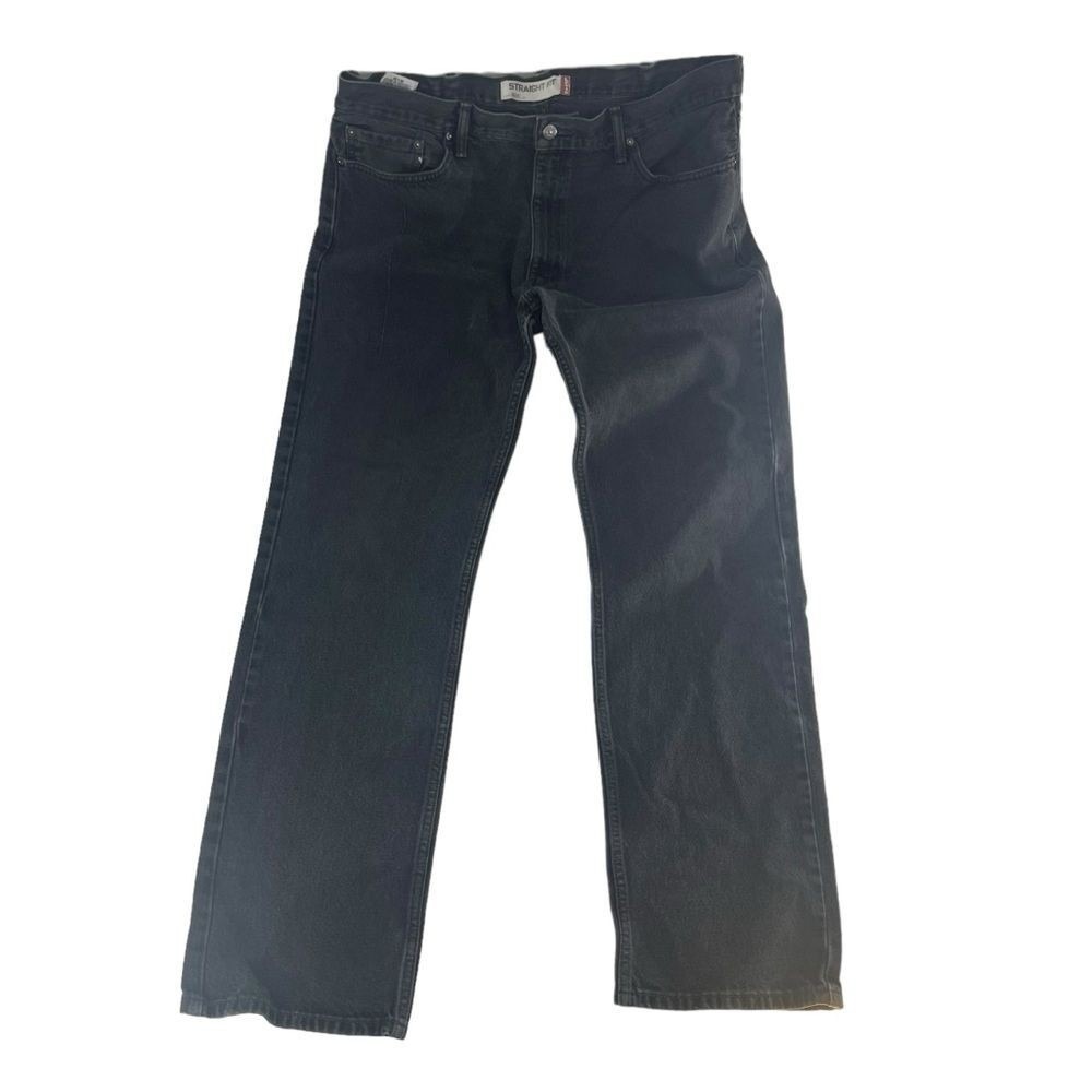Vintage Levi's 505 Jeans Mens 38x34 Black Straight Fit Y2K 2000s Denim Workwear